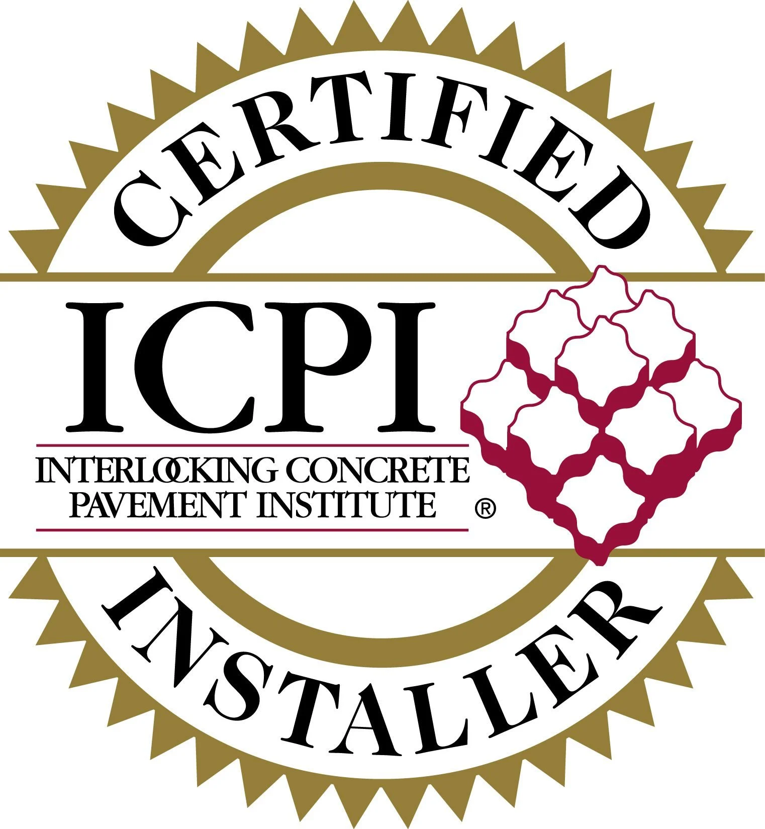 ICPI Certified Installer seal from the Interlocking Concrete Pavement Institute